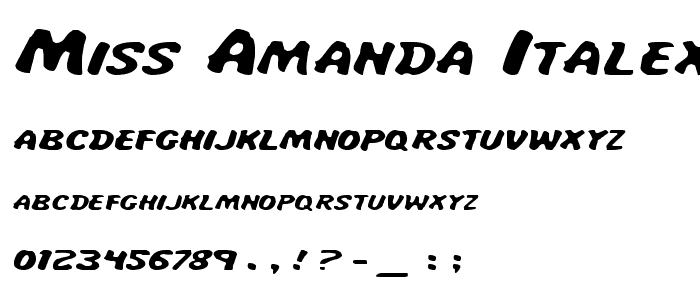 Miss Amanda ItalExp font